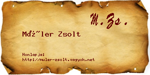 Müler Zsolt névjegykártya